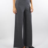 Pantaloni Antracite ampi in maglia ADAM 5 PENNY BLACK 