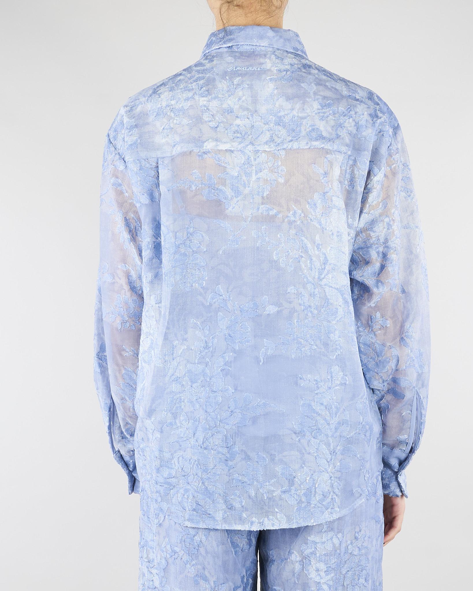 Camica in raso Devorè Denim con pizzo D48EK056E66 MF156 ERMANNO BY ERMANNO SCERVINO 