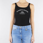 Body Nero in maglia con logo stampato BK81Q61E2 110 ELISABETTA FRANCHI 