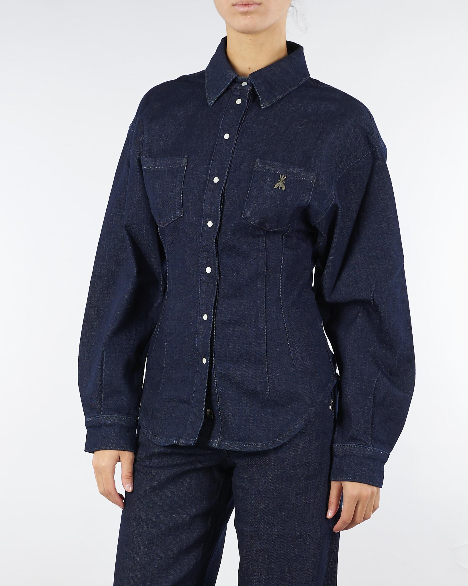 Camicia Denim di jeans con maniche baloon<BR/> 8C0795D113 CA74 PATRIZIA PEPE 