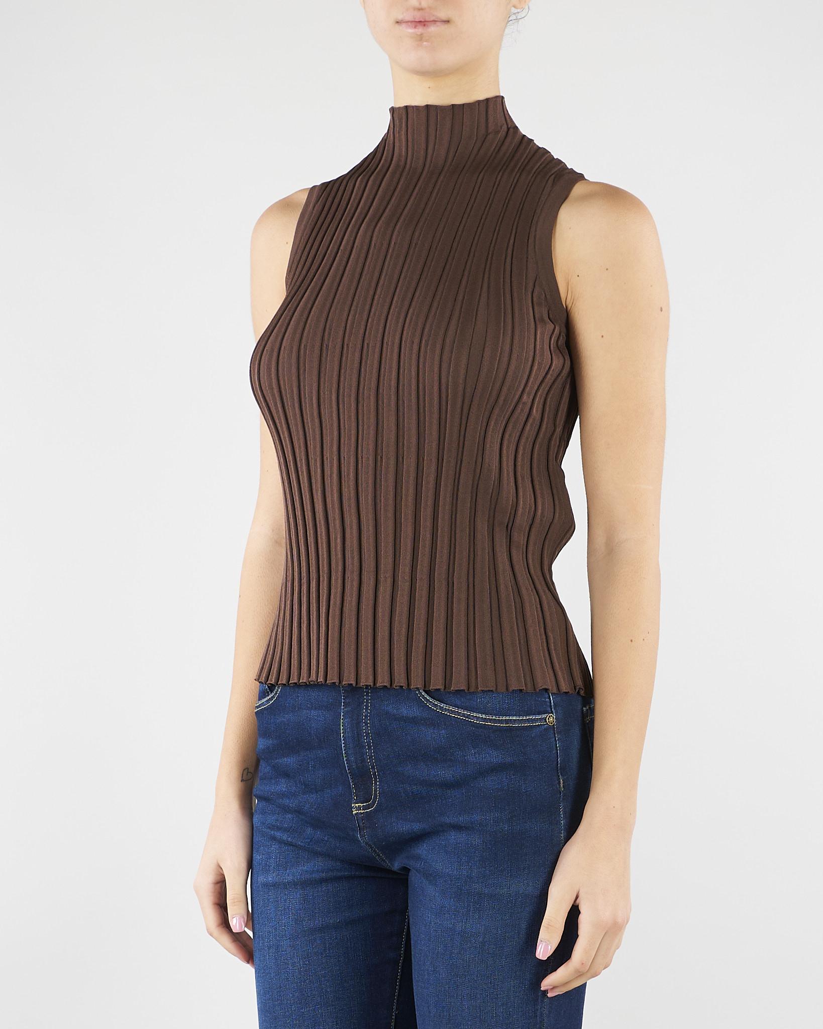 Maglia Marrone in filato di viscosa stretch WKDBAUTTA 7 MAX MARA WEEKEND 