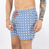 Costume fantasia geometrico blu