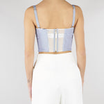 Top Oxford in taffettà di nylon a righe TO05362E2 019 ELISABETTA FRANCHI 