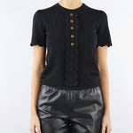 Maglia Nero con smerli e bottoni Oval T TP3203 6 TWIN SET 