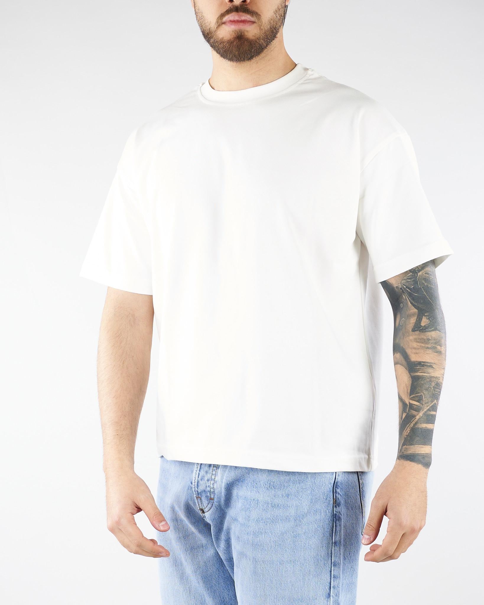 T-shirt boxy Bianco con stampa 'Malafemmena' sul retro MAU3DICI02 01 3DICI 