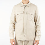 Overshirt Beige in flanella di lana 3932G2441X253600 23 MANUEL RITZ 