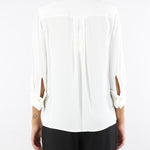 Camicia Avorio in georgette di viscosa CA12256E2 360 ELISABETTA FRANCHI 