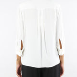 Camicia Avorio in georgette di viscosa CA12256E2 360 ELISABETTA FRANCHI 