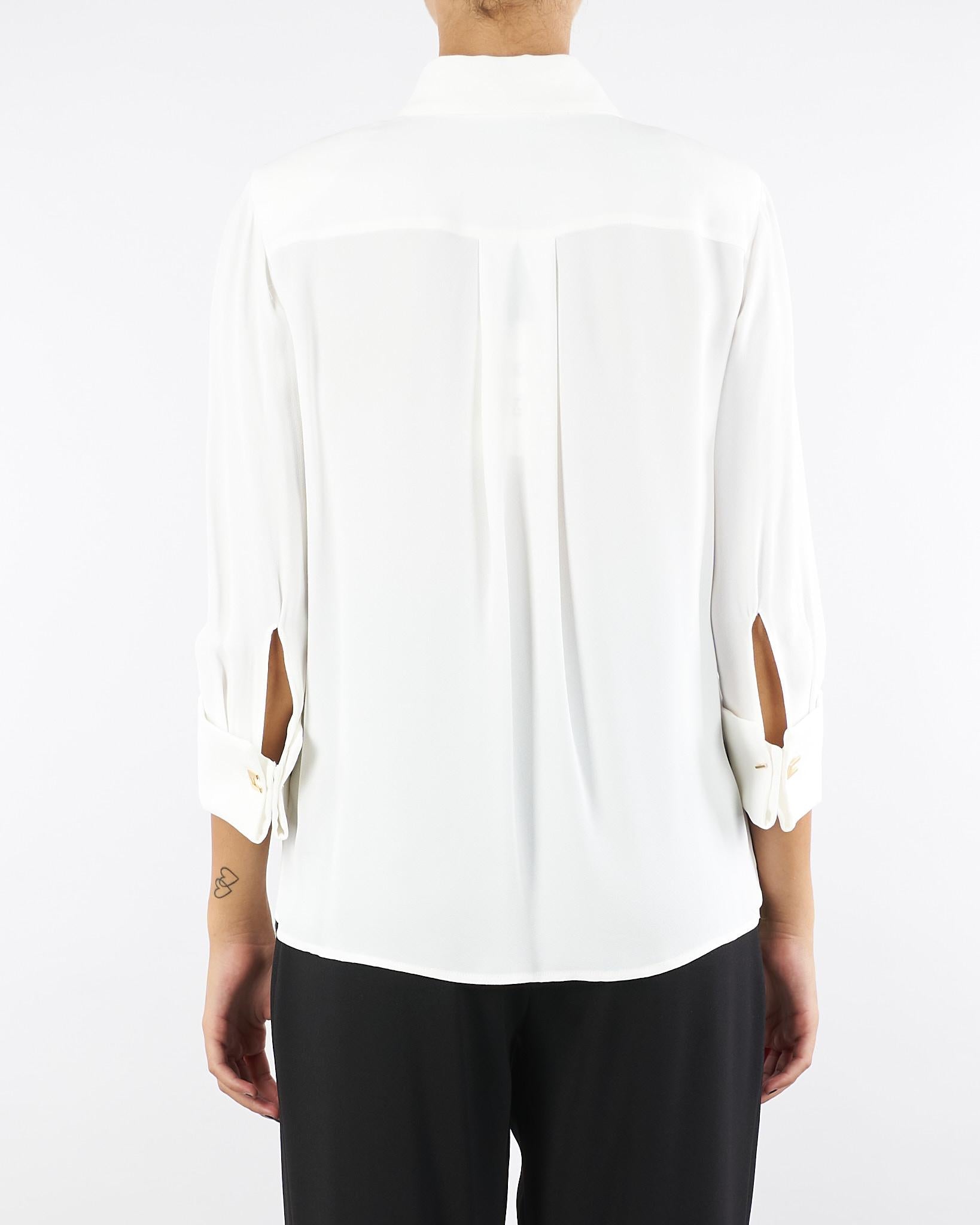 Camicia Avorio in georgette di viscosa CA12256E2 360 ELISABETTA FRANCHI 
