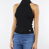 Top dolcevita Nero smanicato in maglia 8K0310K274 K103 PATRIZIA PEPE 