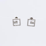 Orecchini outline logo in strass Elisabetta Franchi