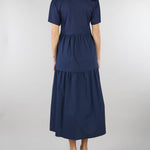 Abito a balze Blu in jersey di cotone WKDCAPSULA 5 MAX MARA WEEKEND 