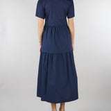 Abito a balze Blu in jersey di cotone WKDCAPSULA 5 MAX MARA WEEKEND 