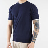 Maglia in filo con profili a contrasto Paolo Pecora