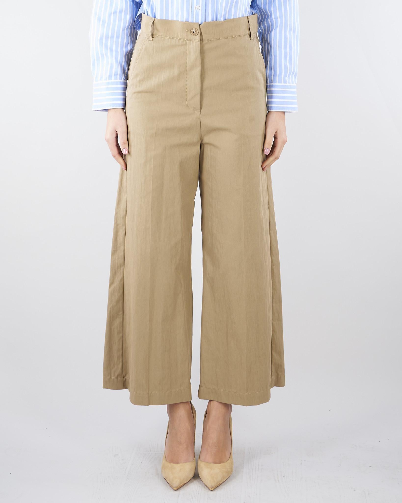 Pantalone Beige in gabardina WKDRONCO 2 MAX MARA WEEKEND 