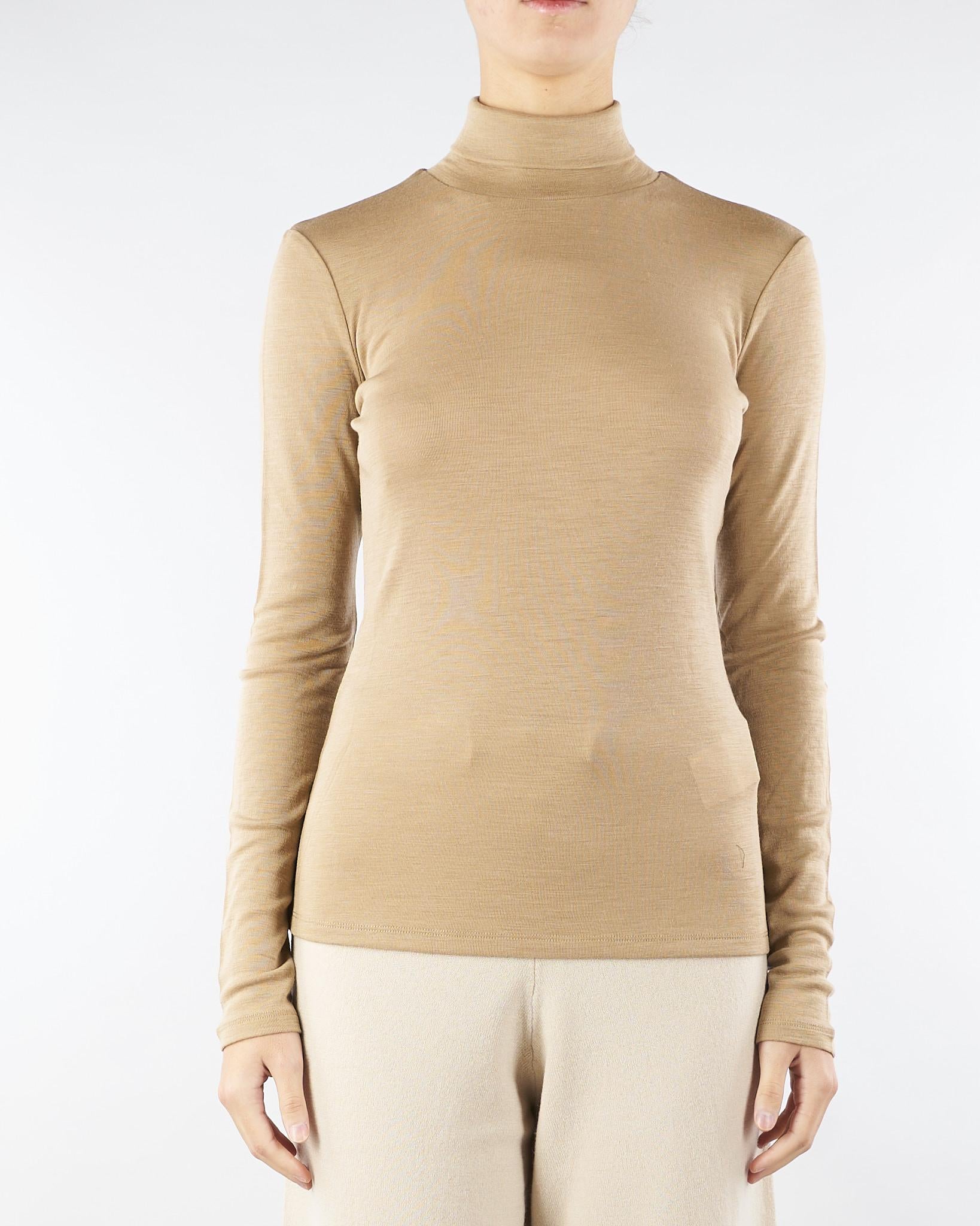 Dolcevita Cammello in garza di lana e seta TESEO 2 MAX MARA WEEKEND 