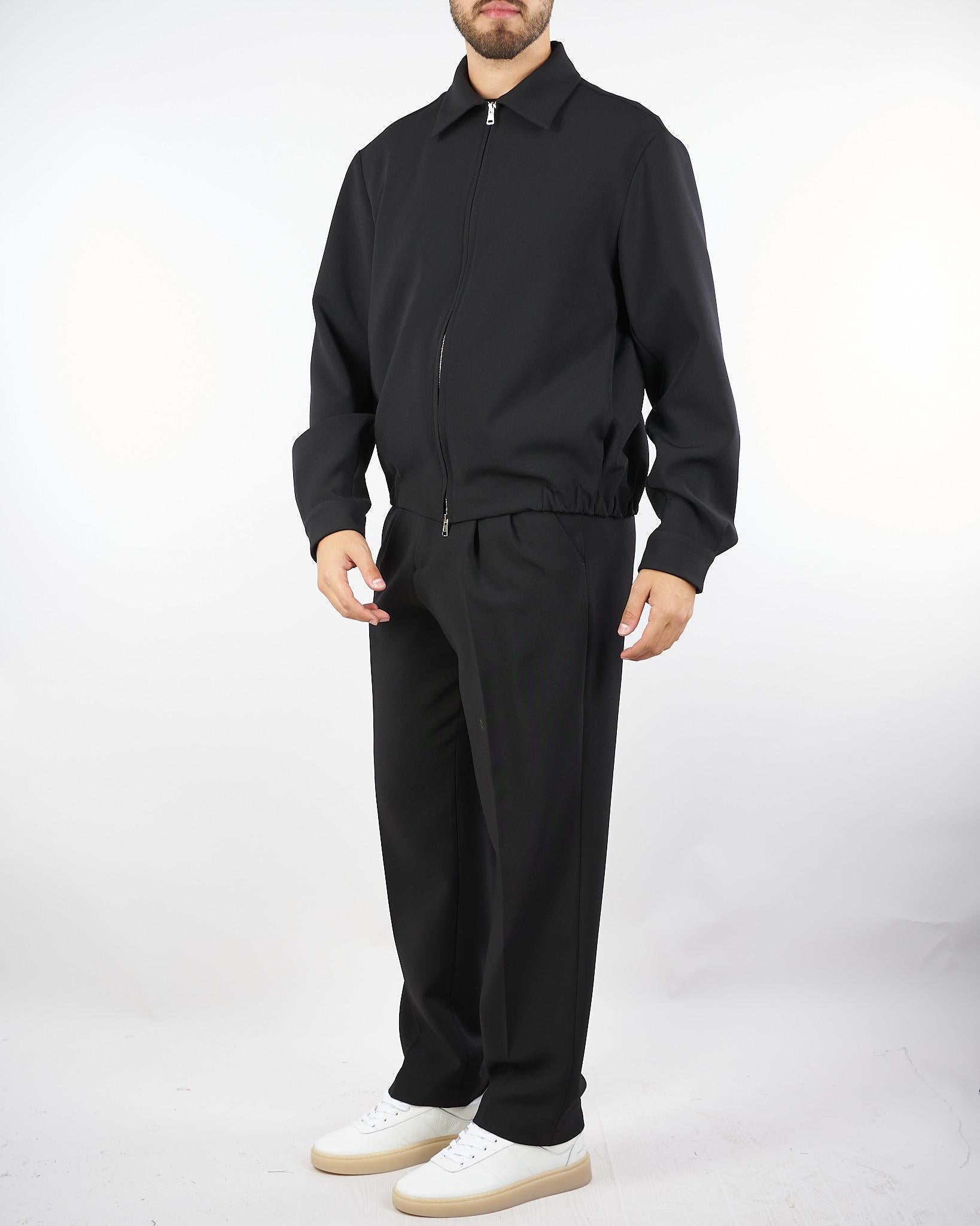 Giubbotto Nero in tessuto tecnico L1HFW25260012 D001 LOW BRAND 