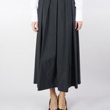 Gonna Nero lunga in taffetà