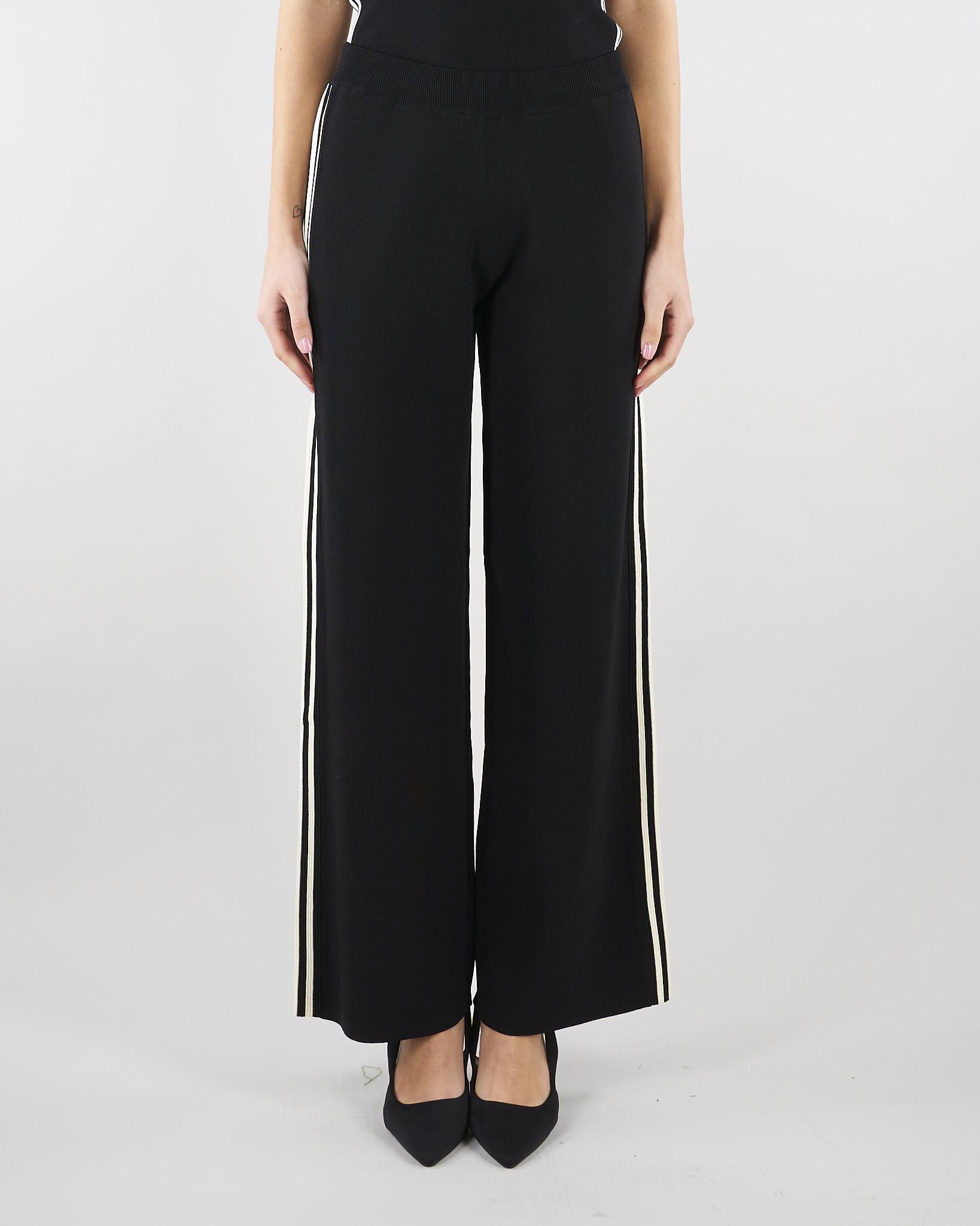 Pantalone in maglia Nero con profili a contrasto SP5NT013 0001 ICONA 