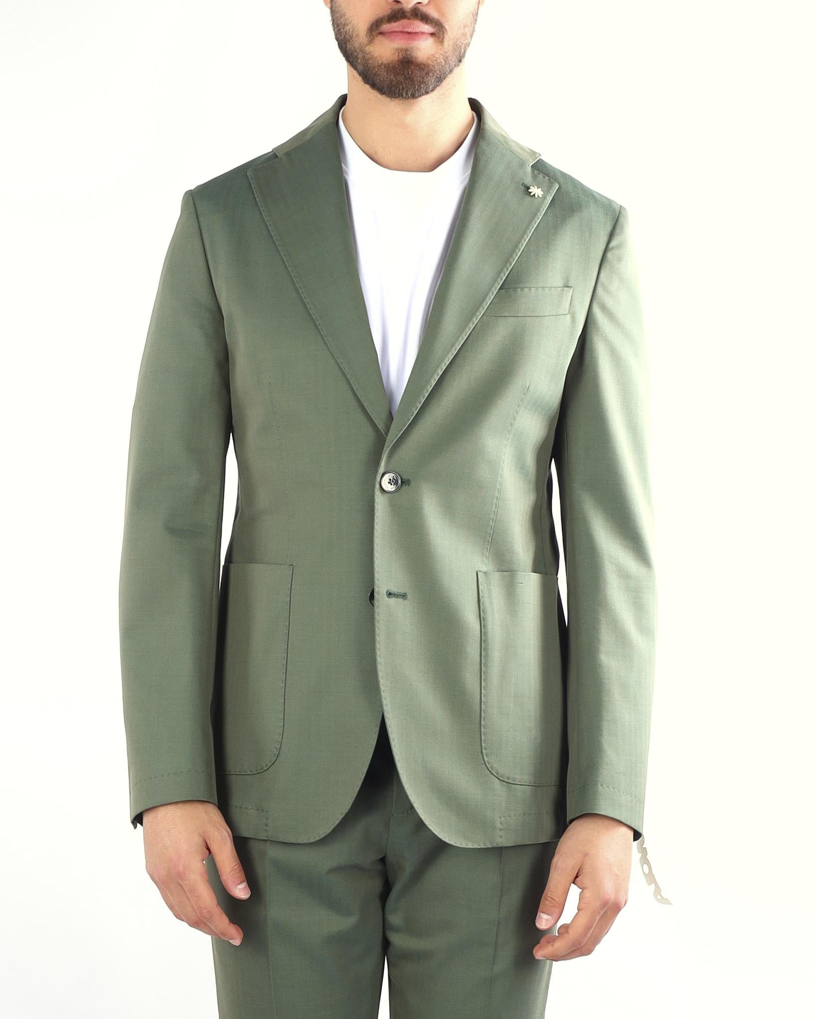 Abito Verde in tessuto Solaro monopetto 3832A3728253140 37 MANUEL RITZ 