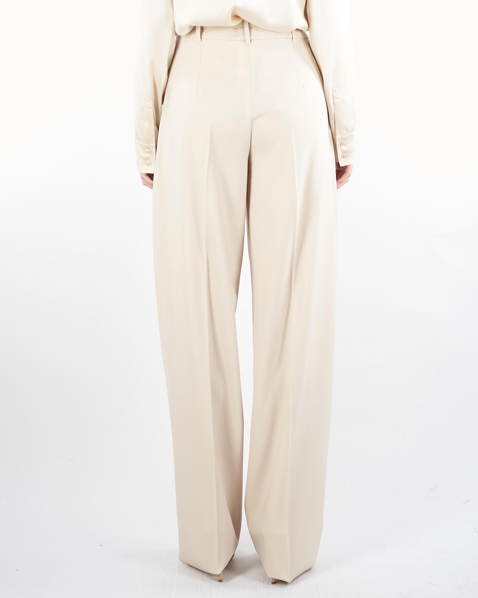 Pantalone Crema  in saglia di lana ENTRATA 18 MAX MARA STUDIO 