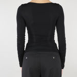 Maglia Nero in jersey con dettaglio gioiello MD02962E2 110 ELISABETTA FRANCHI 