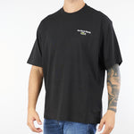 T-shirt Nero loose fit con logo e stampa TH5950 031 LACOSTE 