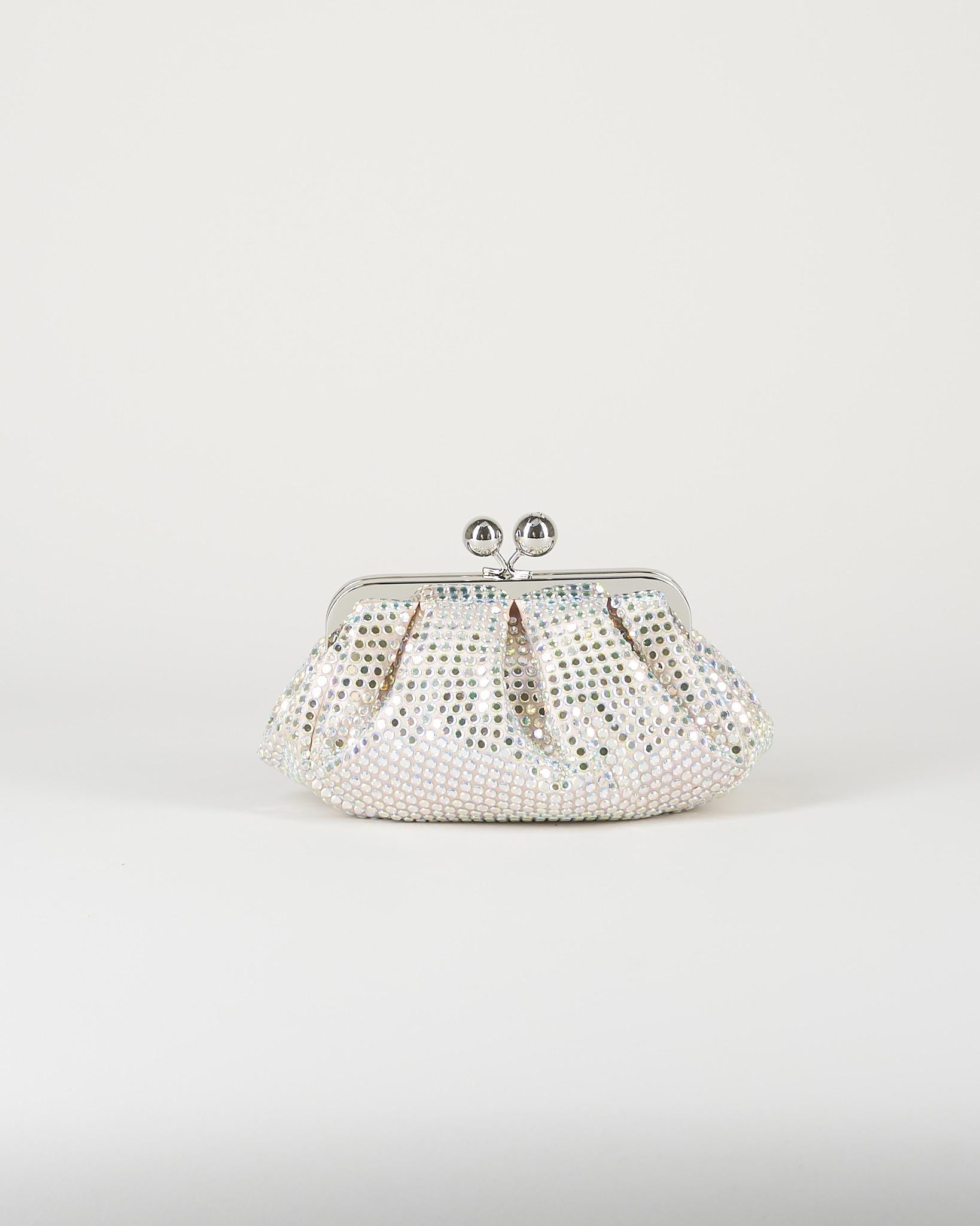 Borsa Pasticcino Bag small Rosa in raso con strass WKALAMA 1 MAX MARA WEEKEND 