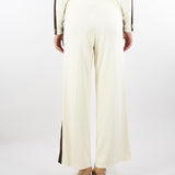 Pantaloni Milk-Coffee in viscosa con bande lucide KP69S56E2 EG2 ELISABETTA FRANCHI 