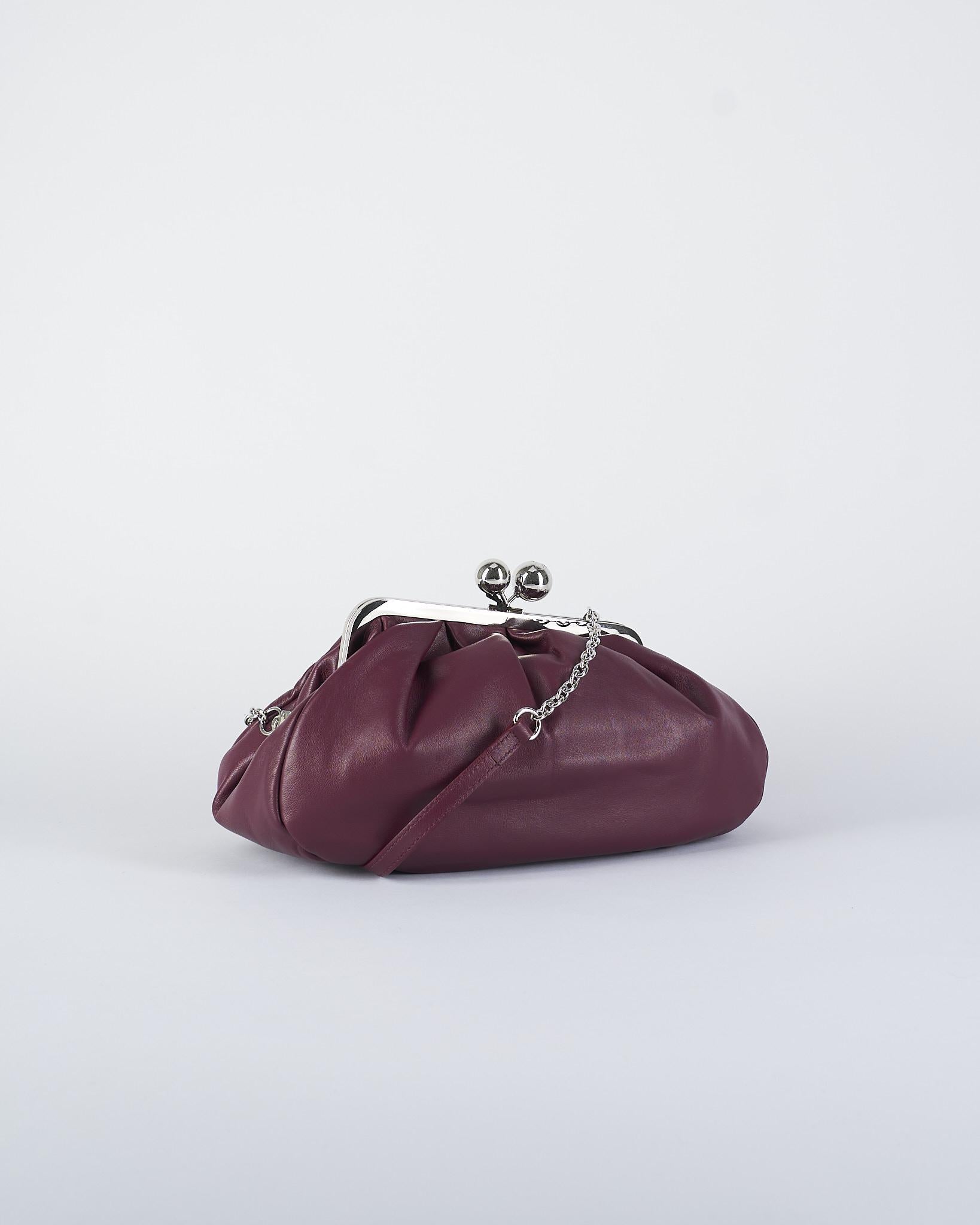 Borsa Bordeaux Pasticcino Bag Medium in montone CUBICO 74 MAX MARA WEEKEND 