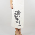 Gonna Bianco a matita con ricamo PBPTUONO 1 PENNY BLACK 