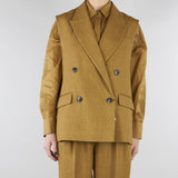 Gilet Senape in batavia di lino MSTAIA 29 MAX MARA STUDIO 