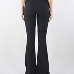 Pantaloni Nero-Burro in crêpe leggero con cut-out e spacchi PA15961E2 685 ELISABETTA FRANCHI 
