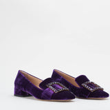 Mocassino in velluto con accessorio Francesco Sacco