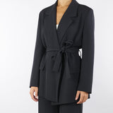 Giacca Nero con cintura TF0358 99 VICOLO 