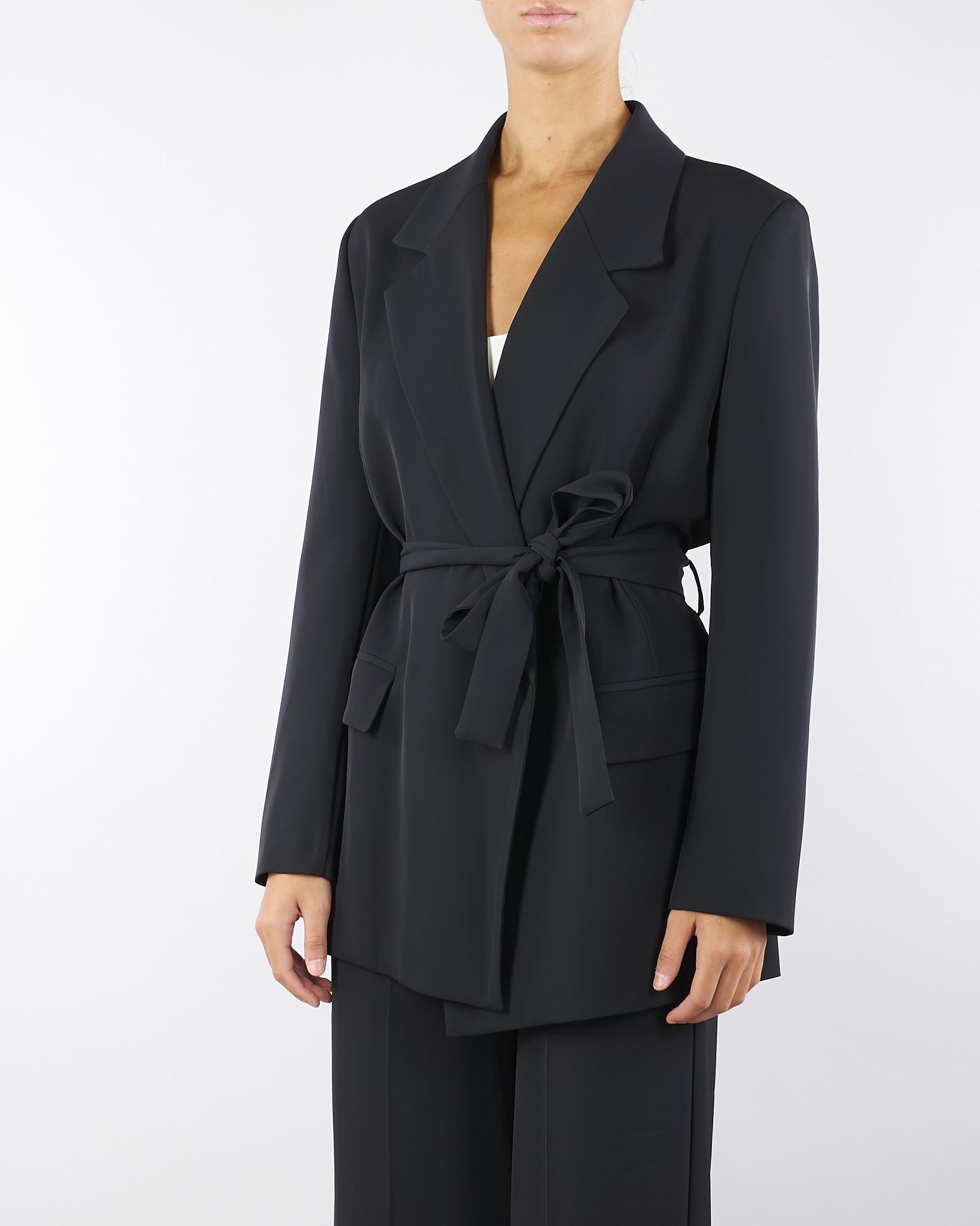 Giacca Nero con cintura TF0358 99 VICOLO 