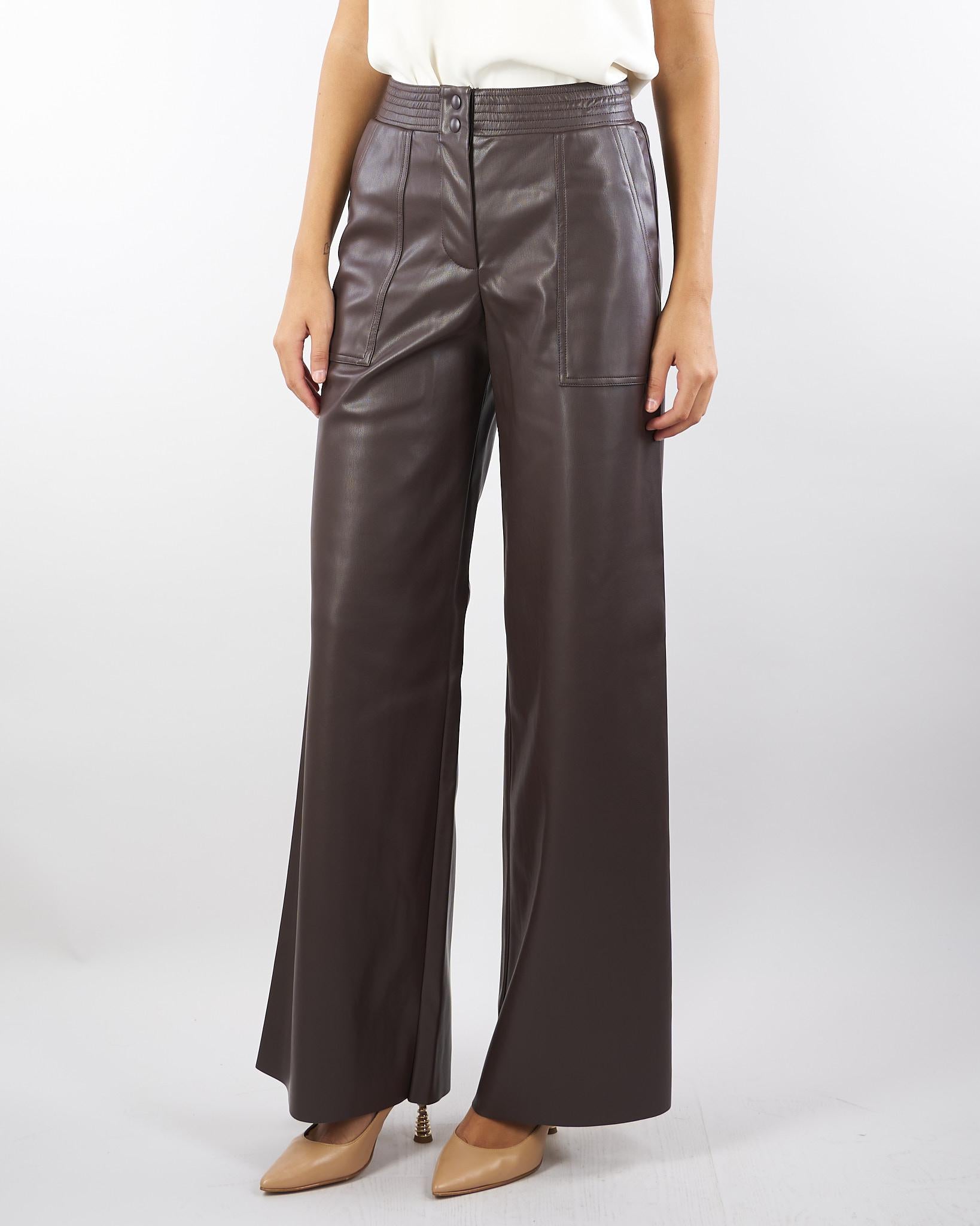 Pantalone Moka in ecopelle Eleven ELEVEN 650 NENETTE 