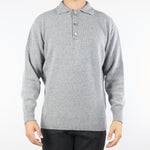 Maglia Polo Grigio in pura lana e cashmere B9F0102 93M AMARANTO 