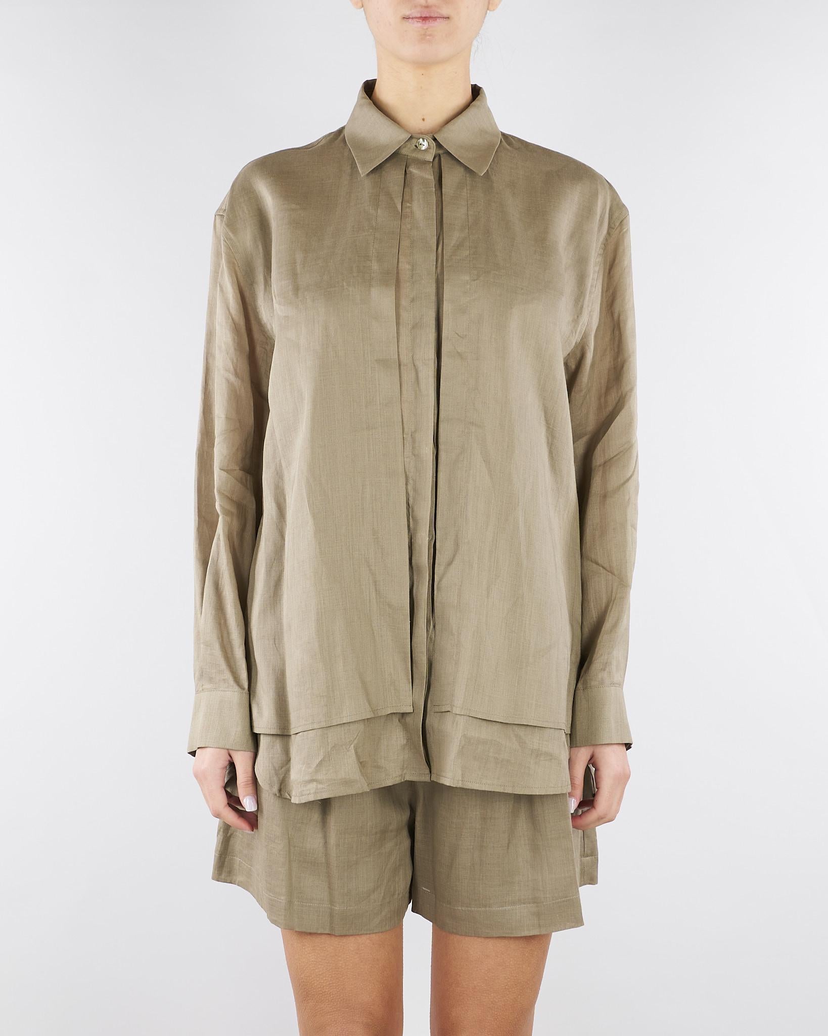 Camicia Fango in ramie SS260175 35 ELEH 