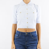 Mini cardigan Starlight in maglia con bottoni gioiello MK53T57E2 EA7 ELISABETTA FRANCHI 