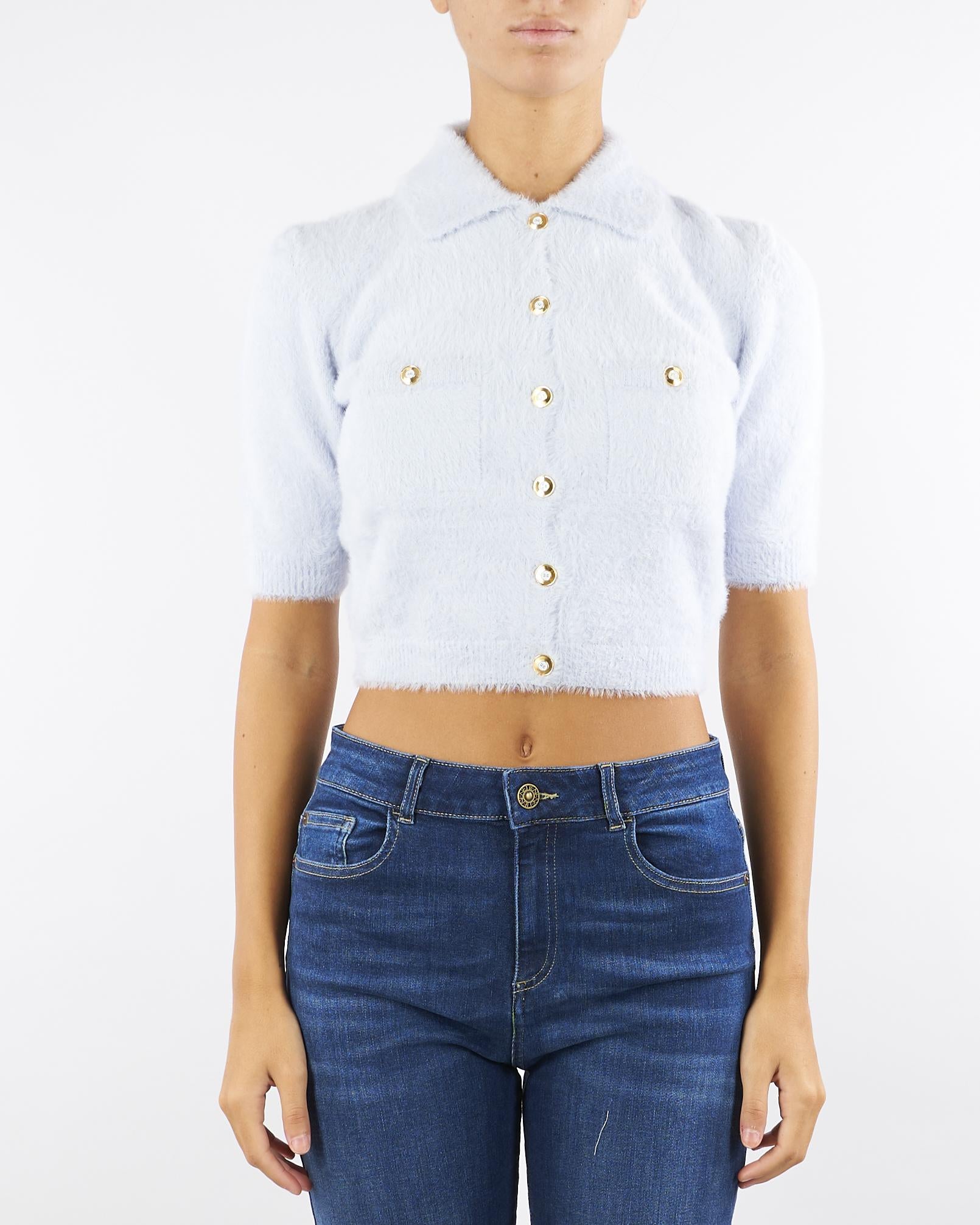 Mini cardigan Starlight in maglia con bottoni gioiello MK53T57E2 EA7 ELISABETTA FRANCHI 