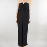 Abito lungo Nero con drappeggi SS260400 99 ELEH 