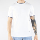 T-shirt Bianco con profili a contrasto 4032M567263286 01 MANUEL RITZ 