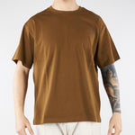 T-shirt Boxy Tabacco con logo e maxi stampa sul retro HTEM321202 917 ACUPUNCTURE 