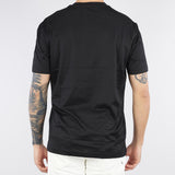 T-shirt Nero basic in misto lyocell e cotone