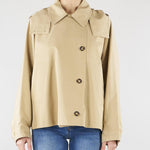 Trench corto Beige con cappuccio staccabile M6PN01 421 MEIMEIJ 