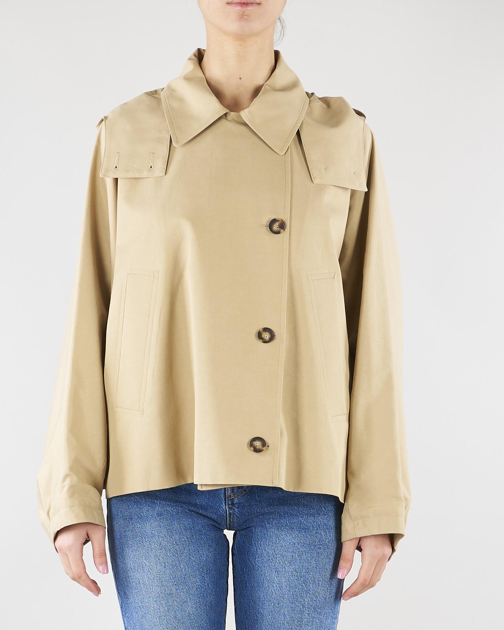 Trench corto Beige con cappuccio staccabile M6PN01 421 MEIMEIJ 