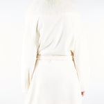 Cappotto Bianco con inserti in vera pelliccia CD1219VO 2 YES LONDON 