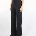 Pantalone Nero in crêpe di lana VERBENA 5 MAX MARA STUDIO 