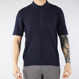 Polo jacquard Blu in maglia lavorata A027F300 6685 PAOLO PECORA 